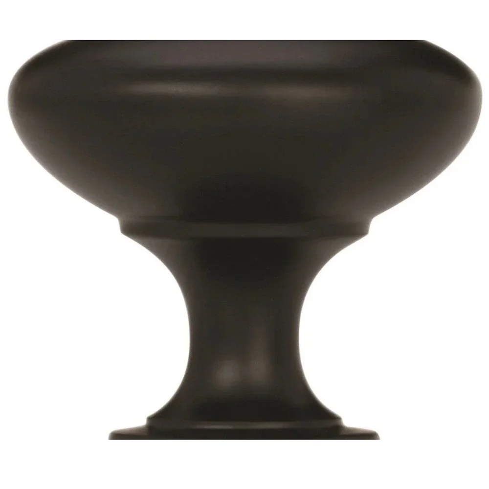 Amerock BP53005FB 1-1/4in Mushroom Cabinet Knob Flat Black Hardware 10 Pack